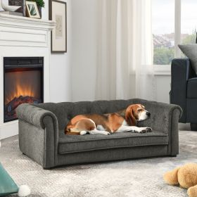 Elegant Rectangle Pet Bed for Medium and Large Dogs, Durable Elevated Dog Sofa Bed, Comfortable Dog Couch, Modern and Stylish Dog Sofa for Large