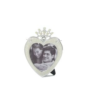 Crown Heart Picture Frame (size: 3x3)
